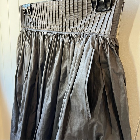 Zara Pleated Shimmer Charcoal Grey Skirt, Size Small - Picture 4 of 8
